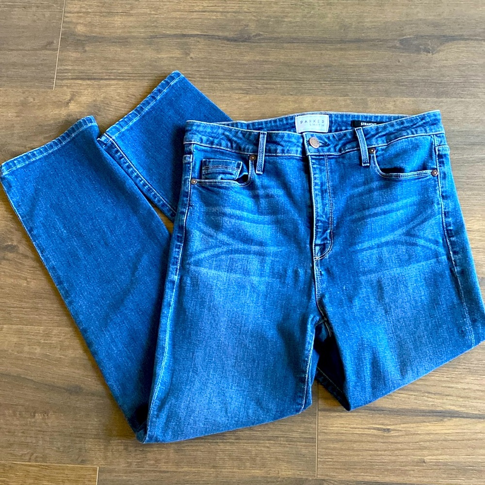Parker Smith Straight Leg blue jeans stretch denim Size 31